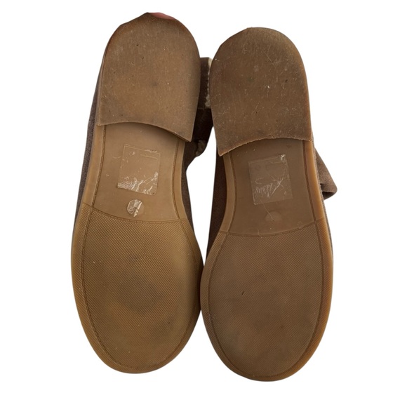 Sole Society 7.5 Brown Suede Faux Fur Lined Ankle Boots Cow Suede Cozy Winter - Picture 4 of 10